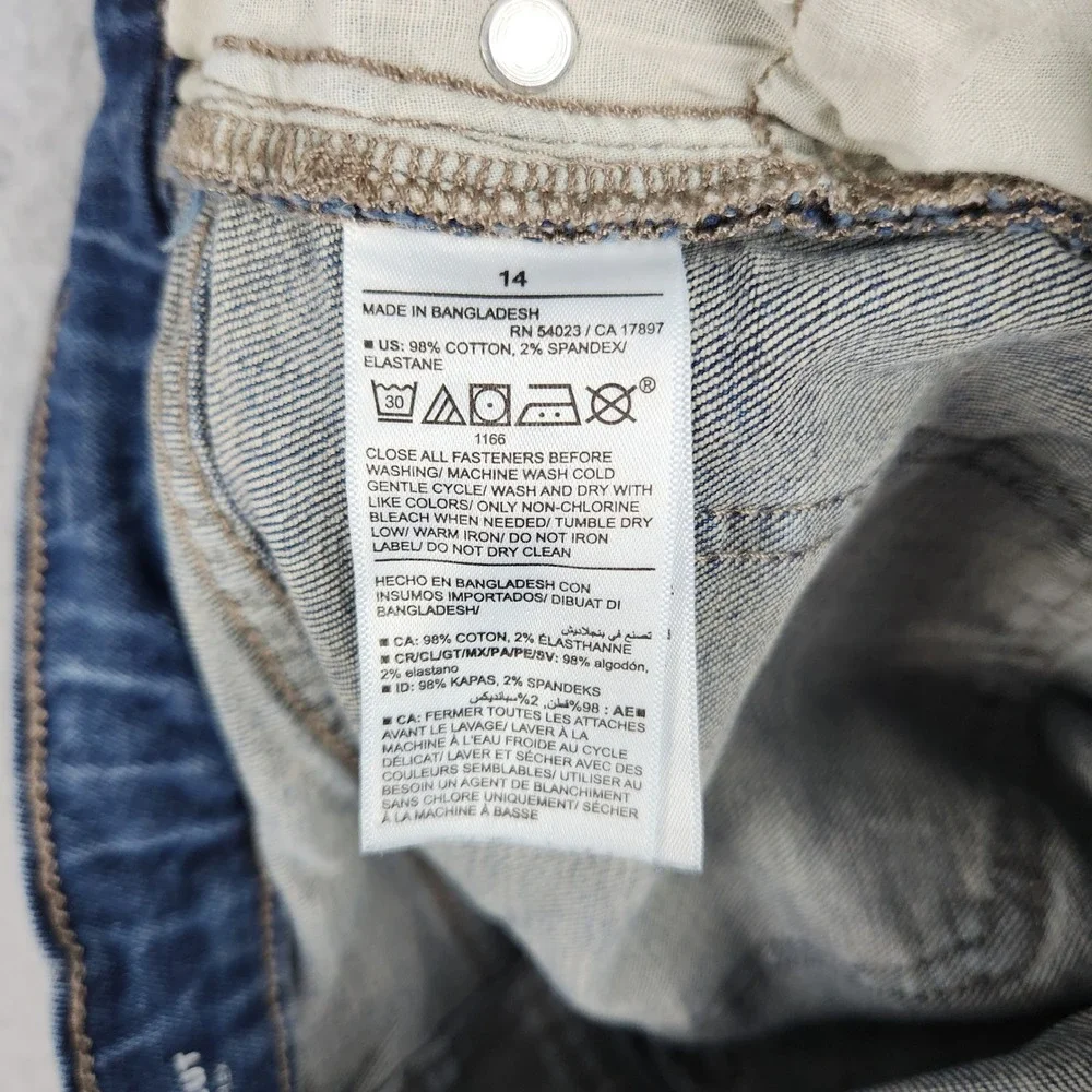 Old Navy Jeans Kids 14 Blue Boot-Cut Built-In Flex Medium Wash Denim‎ Pants 2204
